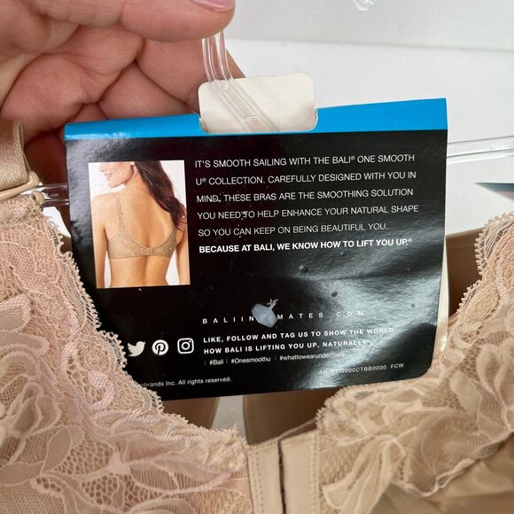 Women’s Bali Underwire Lined Smooth Bra Intimate Size 42C #634 - Picture 5 of 12